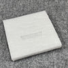 Weißes, quadratisches Filtervlies als Ventomaxx Z-WRG Plus - kompatible Ersatzfilter, gefertigt für PMH FILTER SERVICE mit wiederverwendbarem PLA+‑Filterrahmen für Lüftungs- und Wärmepumpensysteme.