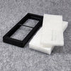 Viessmann Vitovent 200-D - kompatible Ersatzfilter bestehend aus schwarzem, wiederverwendbarem PLA+ Filterrahmen und weißen, lamellenartigen Filtermatten für Lüftungs- und Wärmepumpensysteme.