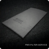Weißliche Filtermatte mit PMH FILTER SERVICE-Logo, speziell als STIEBEL ELTRON LWZ 303/403 - kompatibler Ersatzfilter für Lüftungs- und Wärmepumpensysteme gefertigt.