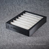 Wechselrahmen mit Filterelement in schwarzem PLA+ Material, passend als HELIOS KWL EC 350 - kompatibler Ersatzfilter, hochwertig verarbeitet für langlebigen Einsatz.